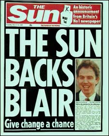 sun backs blair