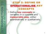operationalisation